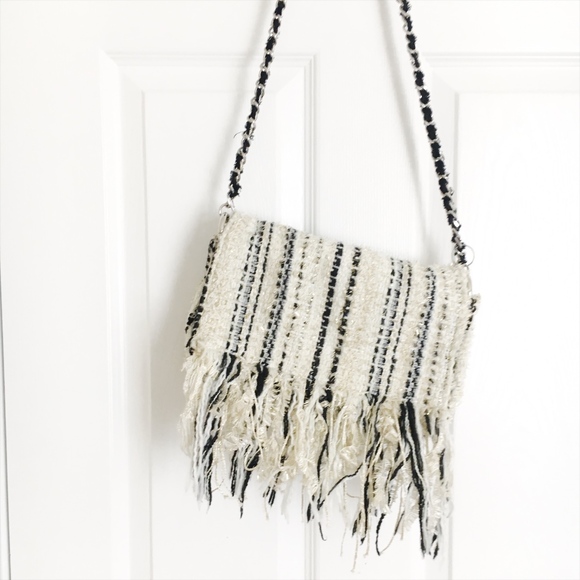 Zara Handbags - Zara Fringe Chain Crossbody Bag
